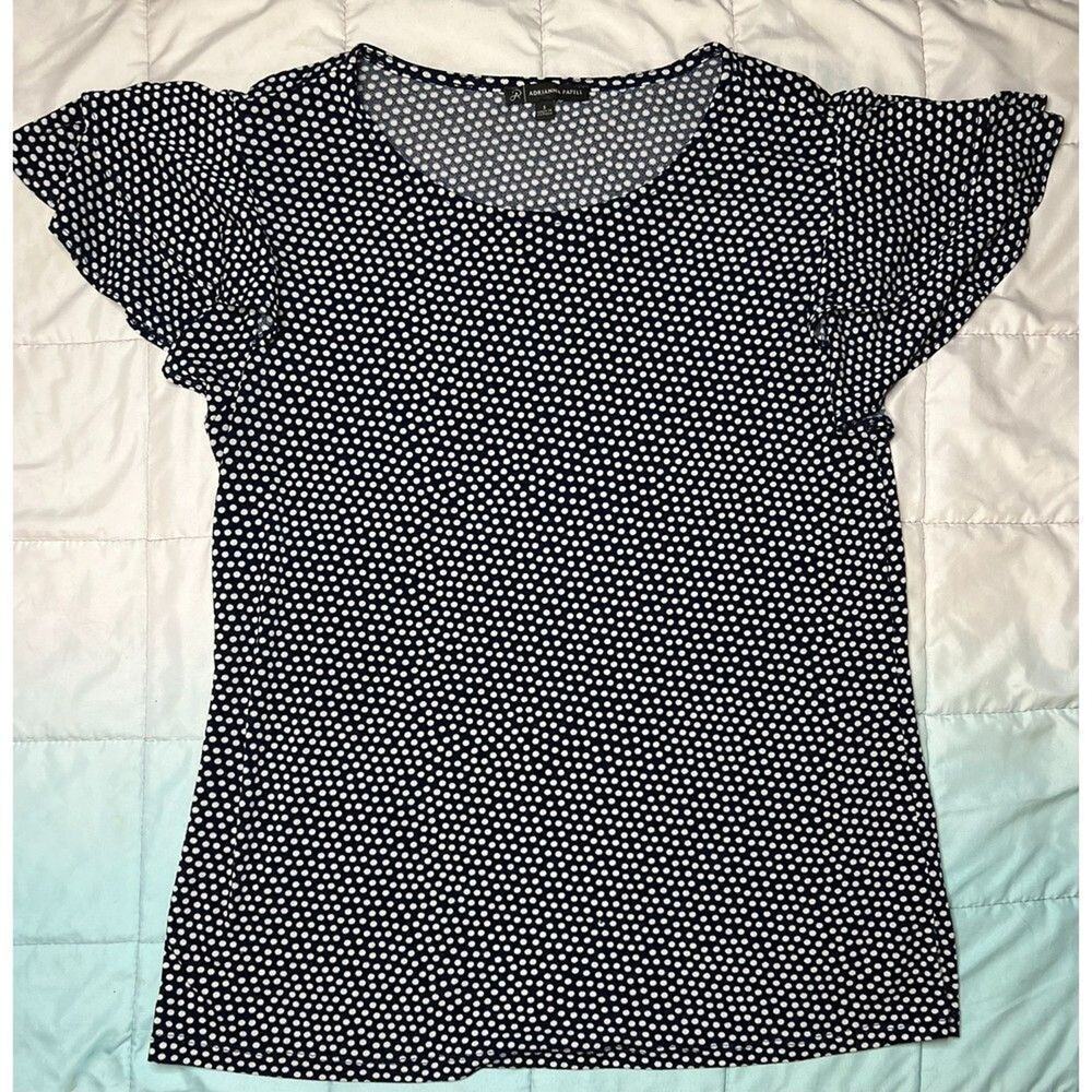Adrianna Papell Polka Dot Blouse Size small